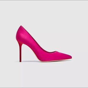 Zara fuschia red contrasting heel